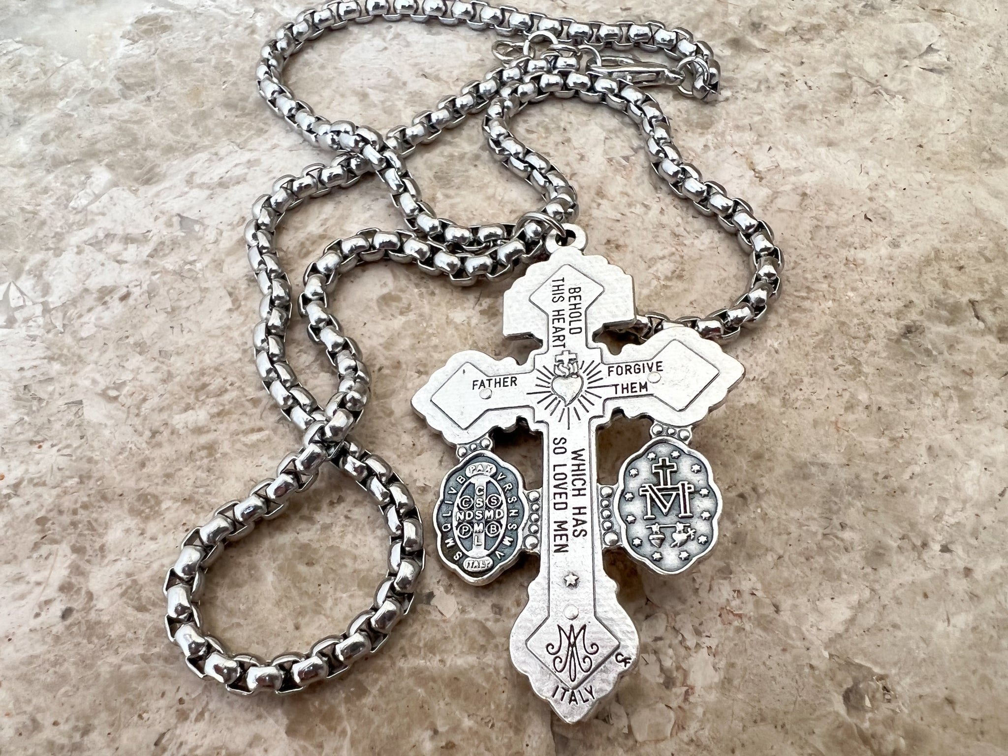 Crosses & Pendants: Miraculous Medal for Men | Monastery Icon