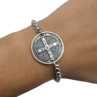 
              Saint Benedict Large Medal Chain Bracelet
            