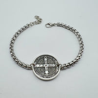 
              Saint Benedict Large Medal Chain Bracelet
            