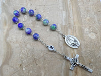 
              One Decade Rosary With Initial Letter And Saint Medal
            