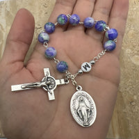 
              One Decade Rosary With Initial Letter And Saint Medal
            