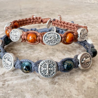 St Michael / Schutzengel Armband - verstellbare Schnur