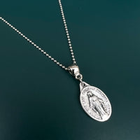 
              Dainty Chain Catholic Necklace With Saint Medal
            