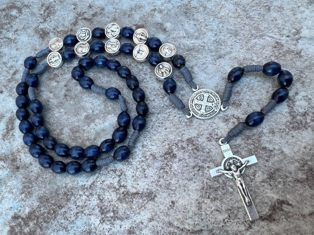 Saint Benedict Rosary With 10 All Saints Medals