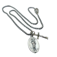 St Sebastian Pendant Stainless Steel Catholic Necklace