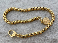 
              St Benedict Golden Chain Stainless Steel Bracelet
            