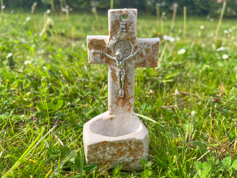 Natural Stone Holy Water Font