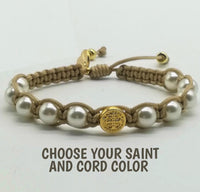 
              St Benedict Pearl Bracelet
            