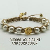 St Benedict Pearl Bracelet