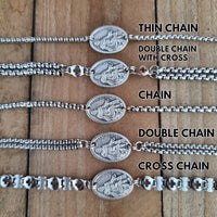 Catholic Saint Bracelet In Five Chain Styles