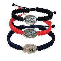 
              Patron Saint Medal Catholic Bracelet Men Women Kids - Adjustable Cord
            