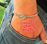 
              Choose Saint Medal Bracelet - Stainless Steel Chain 2
            