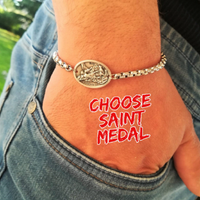 Choose Saint Medal Bracelet - Stainless Steel Chain 2