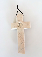 
              Small Stone Wall Crosses - 3.5" / 4.5" - Virgin Mary Medjugorje
            