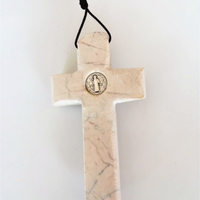 Small Stone Wall Crosses - 3.5" / 4.5" - Virgin Mary Medjugorje