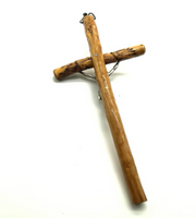 
              Wooden Wall Cross With Metal Crucifix For Home - 7"
            