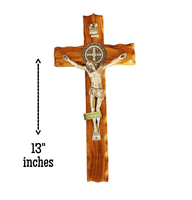 
              Olive Wood Wall Hanging Cross With Crucifix From Medjugorje - 4 Sizes
            