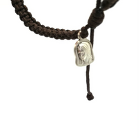 
              Cross Charm Bracelet - Olive Wood - Adjustable Cord
            