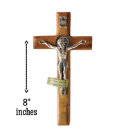 
              Olive Wood Wall Hanging Cross With Crucifix From Medjugorje - 4 Sizes
            