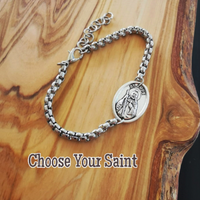 
              Choose Saint Medal Bracelet - Stainless Steel Chain 2
            