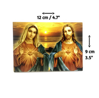 
              Sacred Heart of Jesus and Mary Painting Print Photo Plaque
            