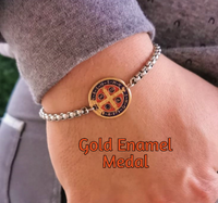 
              St Benedict Color Medal Chain Bracelet
            