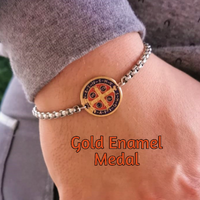 St Benedict Color Medal Chain Bracelet