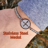 St Benedict Color Medal Chain Bracelet