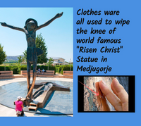 
              Holy Water Clothes - Risen Christ Crucifix in Medjugorje - Healing Gift
            