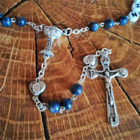 
              Choose Saint Catholic Rosary with Name - Blue
            