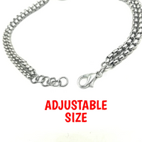 Choose Saint Medal Bracelet - Double Stainless Steel Chain